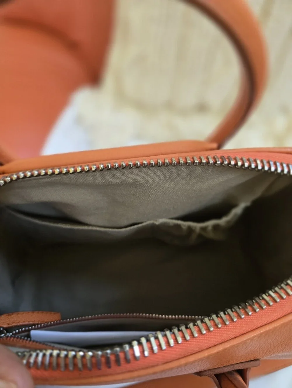 Givenchy Orange  Antigona Shoulder Bag  Goatskin Leather.